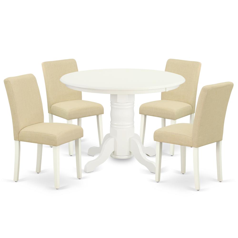 Dining Room Set Linen White, SHAB5-LWH-02