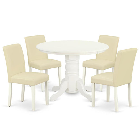 Dining Room Set Linen White, SHAB5-LWH-64