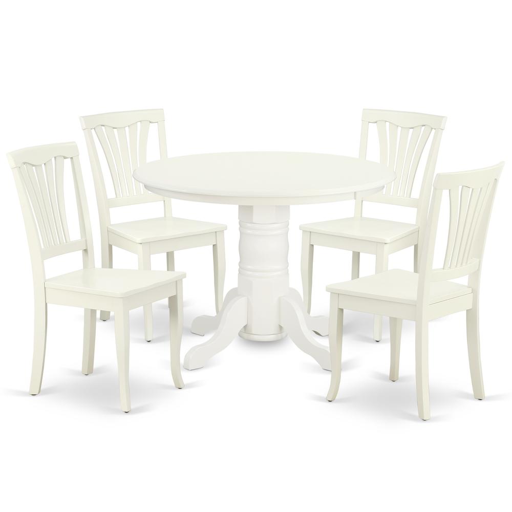 Dining Room Set Linen White, SHAV5-LWH-W