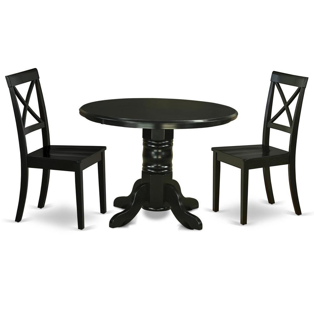 Dining Room Set Black, SHBO3-BLK-W