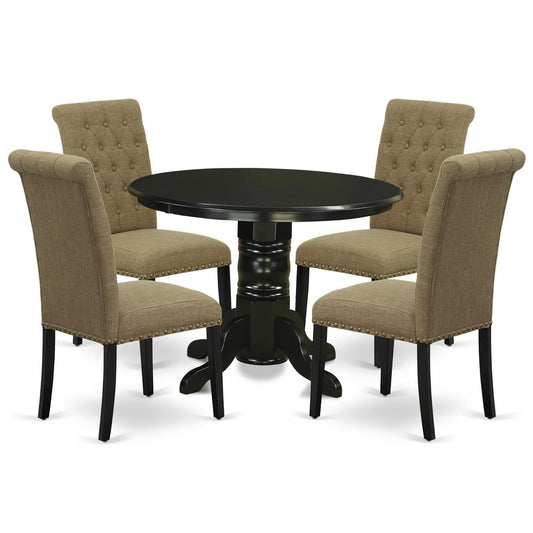 Dining Room Set Black, SHBR5-BLK-17