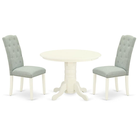 Dining Room Set Linen White, SHCE3-WHI-15