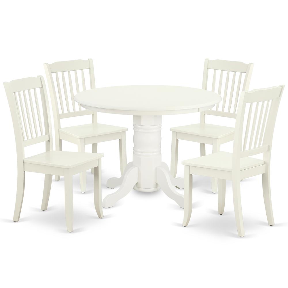 Dining Room Set Linen White, SHDA5-LWH-W