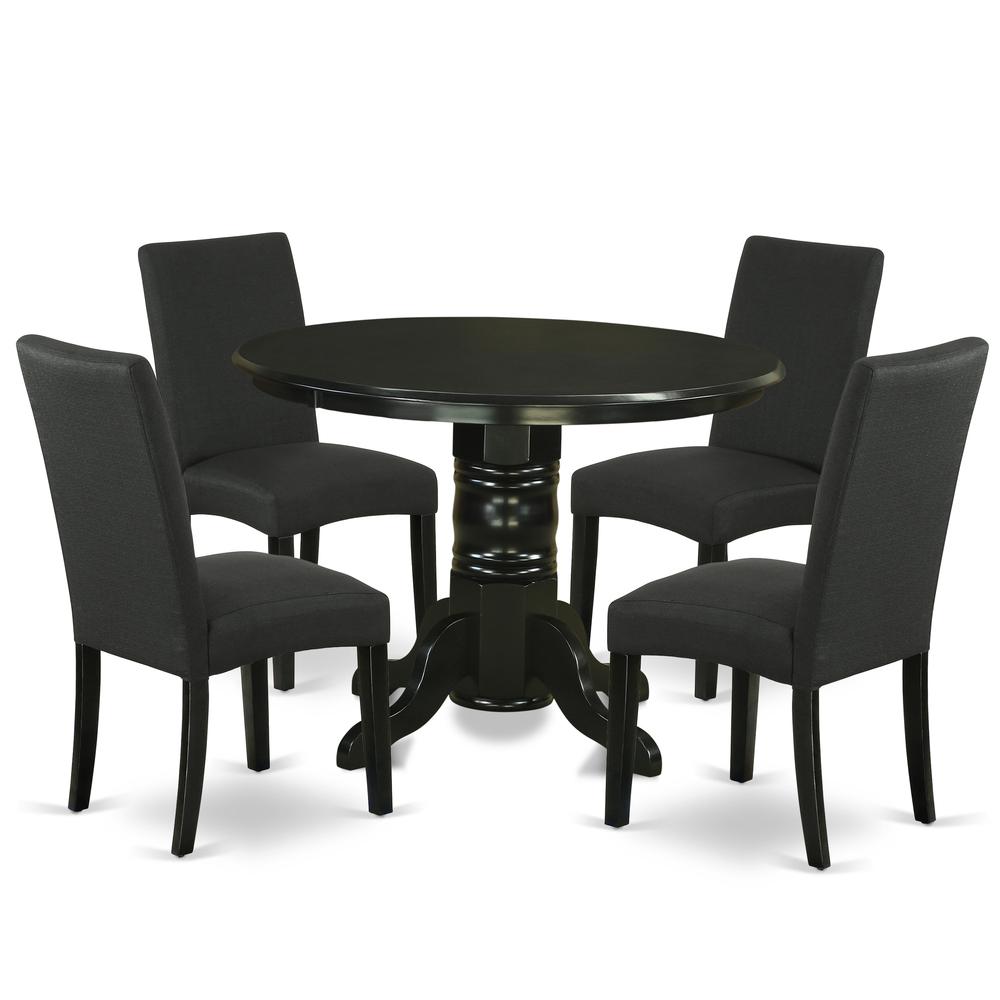 Dining Room Set Black, SHDR5-BLK-24