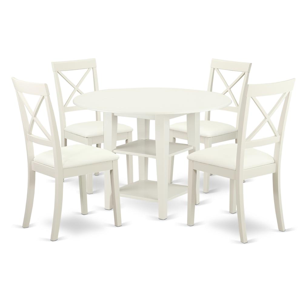 Dining Room Set Linen White, SUBO5-LWH-LC