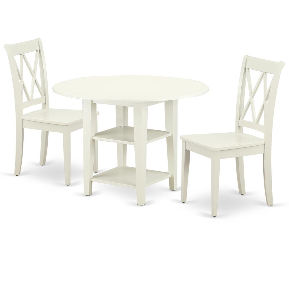 Dining Room Set Linen White, SUCL3-LWH-W