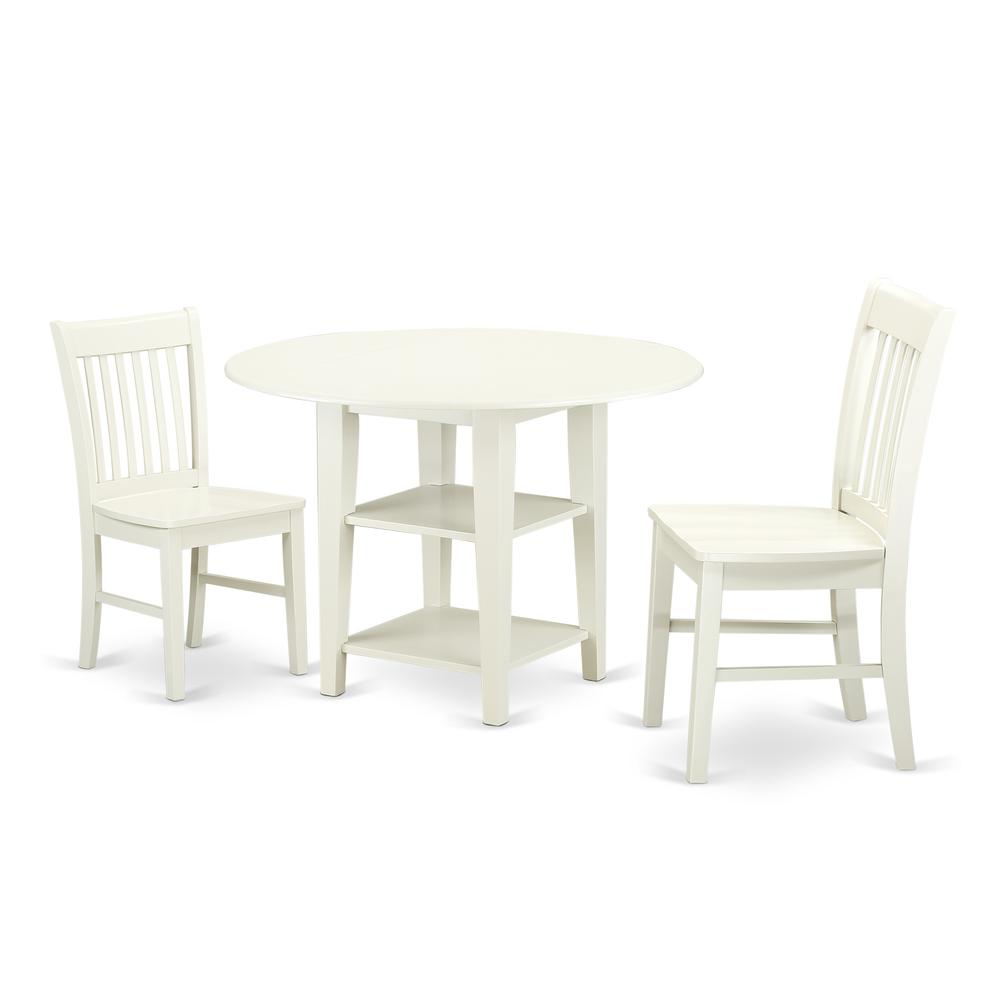 Dining Room Set Linen White, SUNO3-LWH-W