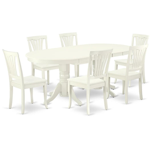 Dining Room Set Linen White, VAAV7-LWH-W