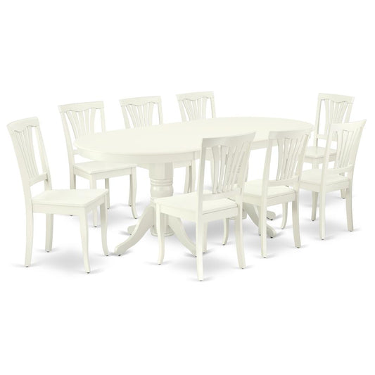 Dining Room Set Linen White, VAAV9-LWH-W