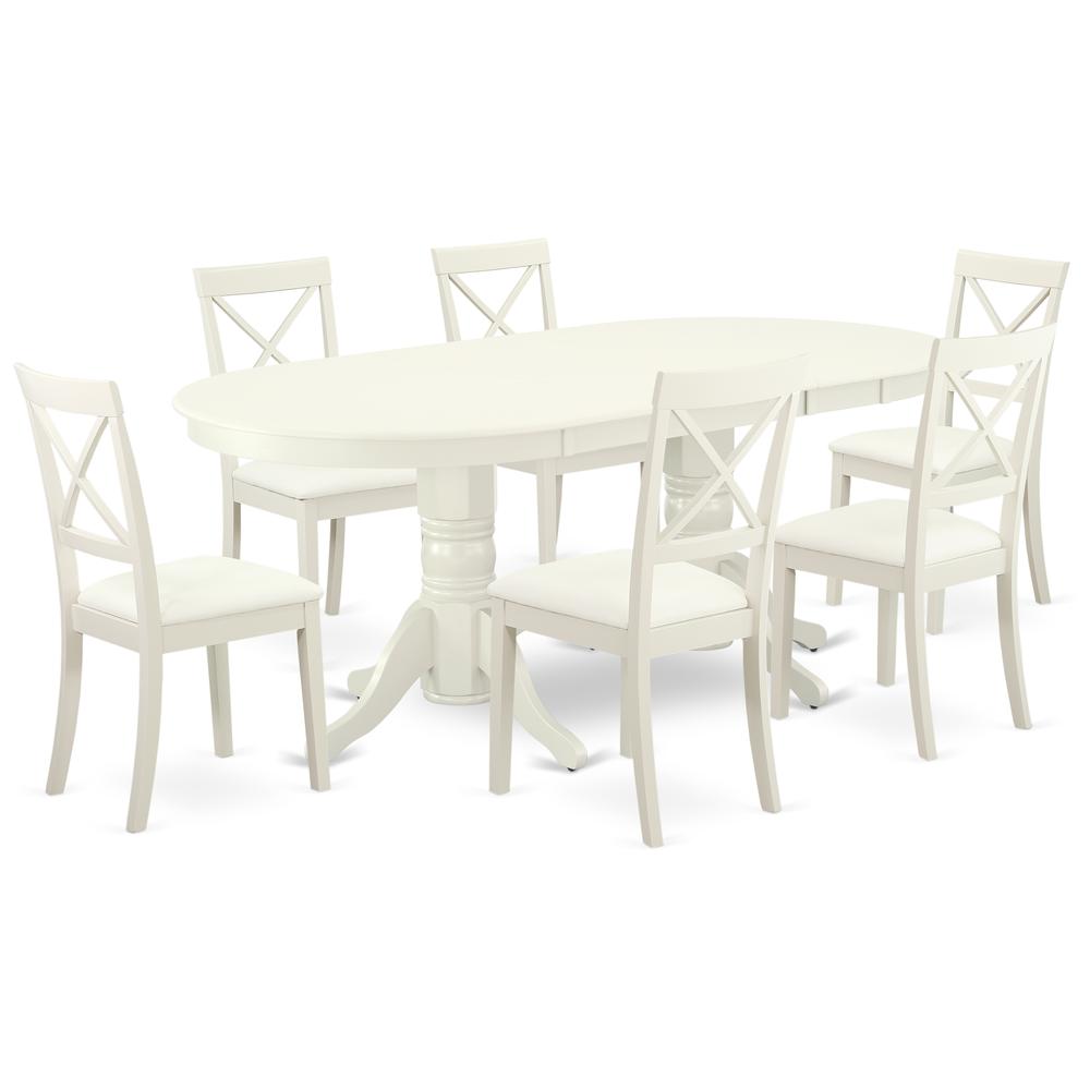 Dining Room Set Linen White, VABO7-LWH-LC