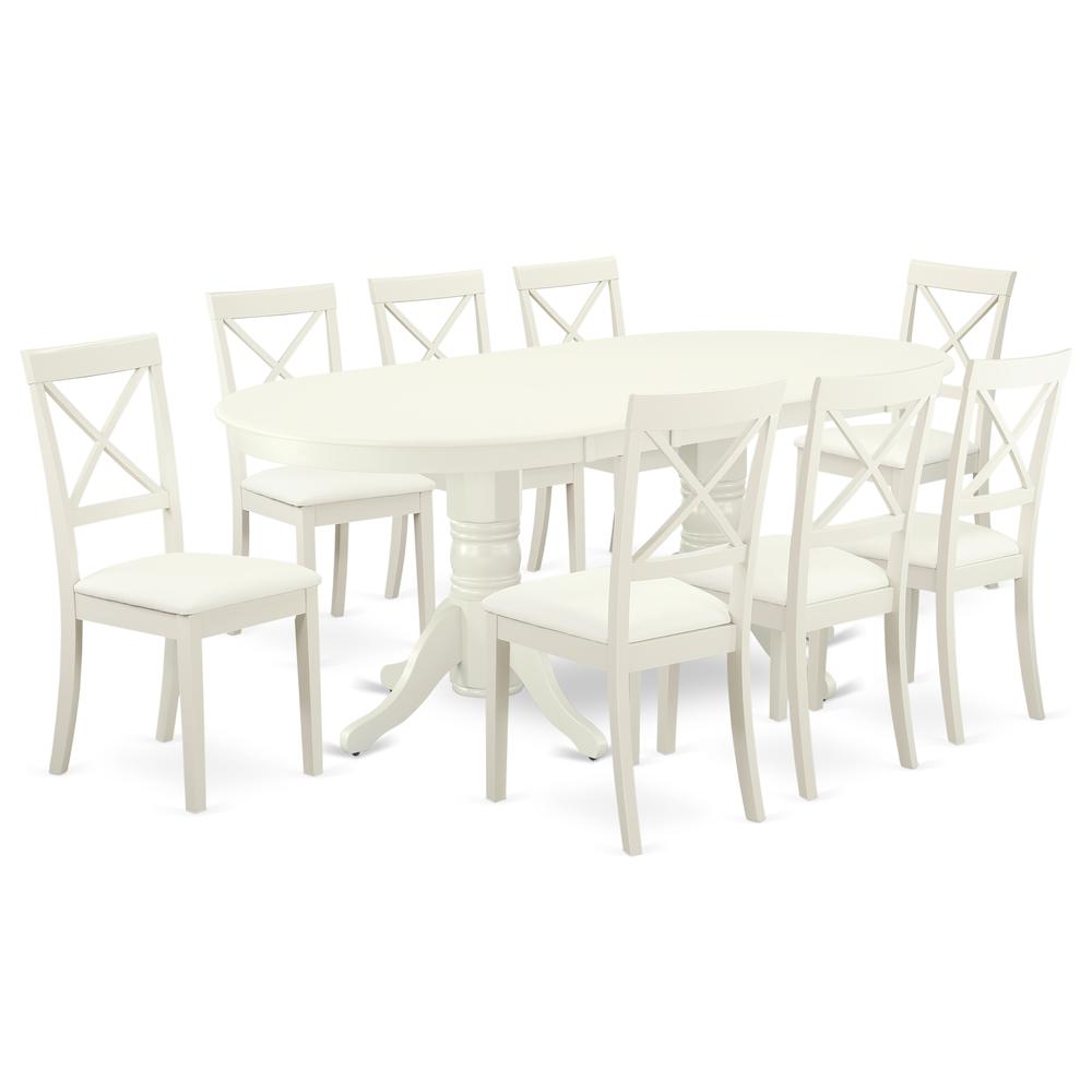 Dining Room Set Linen White, VABO9-LWH-LC