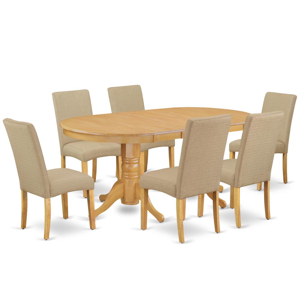 Dining Room Set Oak, VADR7-OAK-16