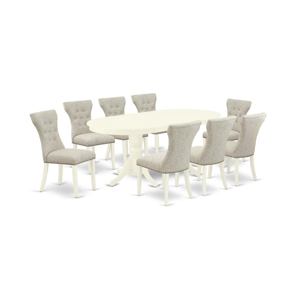 Dining Room Set Linen White, VAGA9-LWH-35