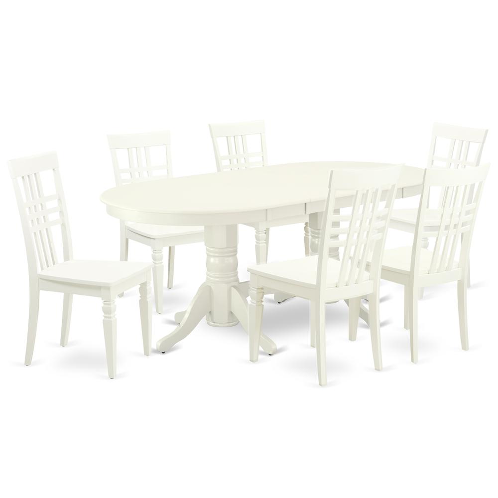 Dining Room Set Linen White, VALG7-LWH-W