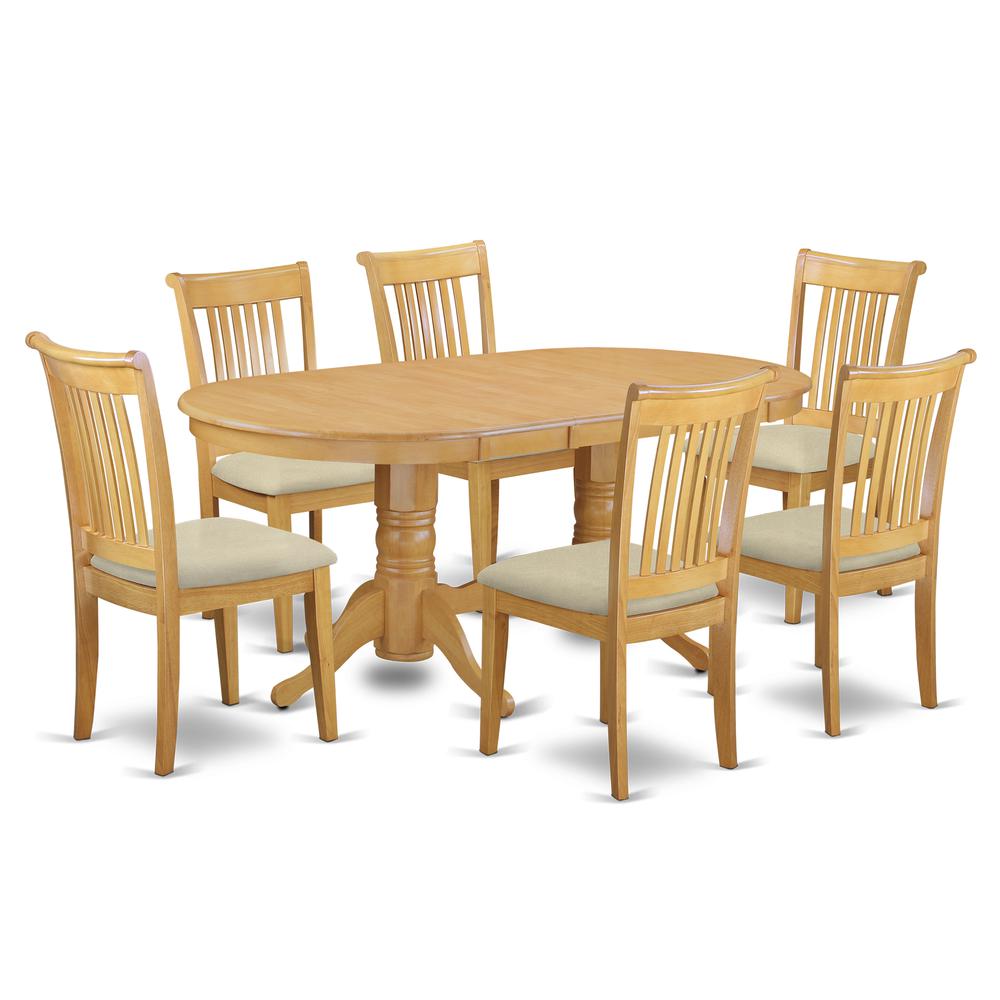 Dining Room Set Oak, VAPO7-OAK-C