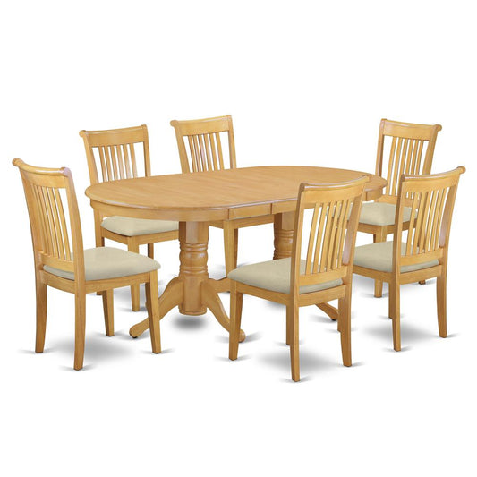 Dining Room Set Oak, VAPO7-OAK-C