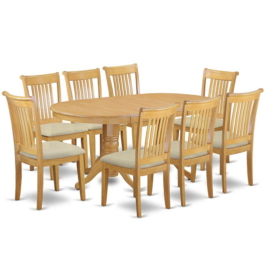 Dining Room Set Oak, VAPO9-OAK-C