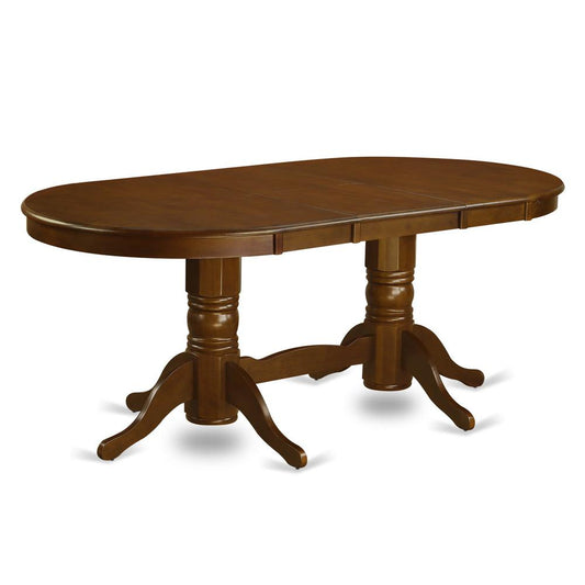 Vancouver  Oval  Double  Pedestal  dining  room  Table  with  17"  Butterfly  Leaf  in  Espresso  Finish