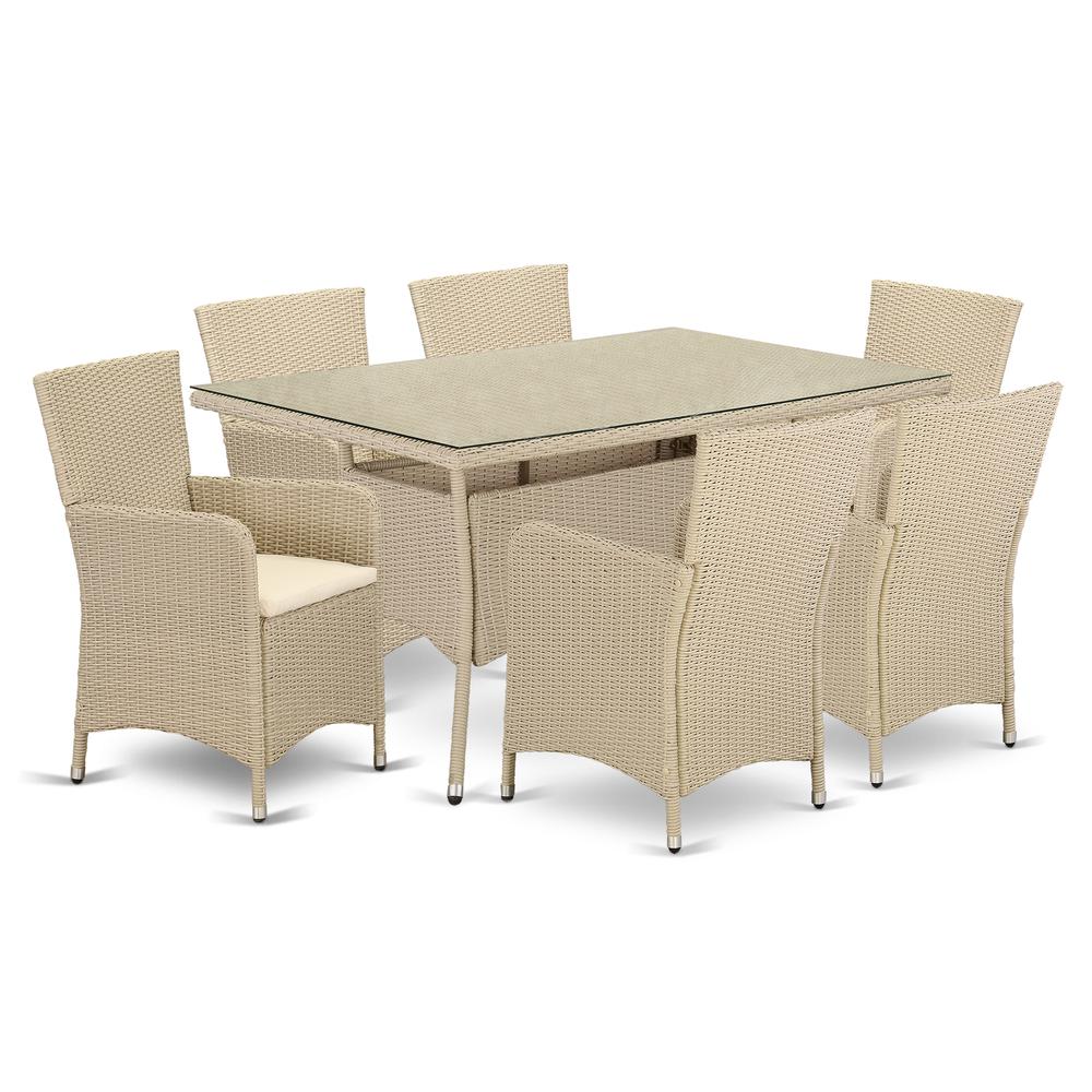 Wicker Patio Set Cream, VLLU7-53V