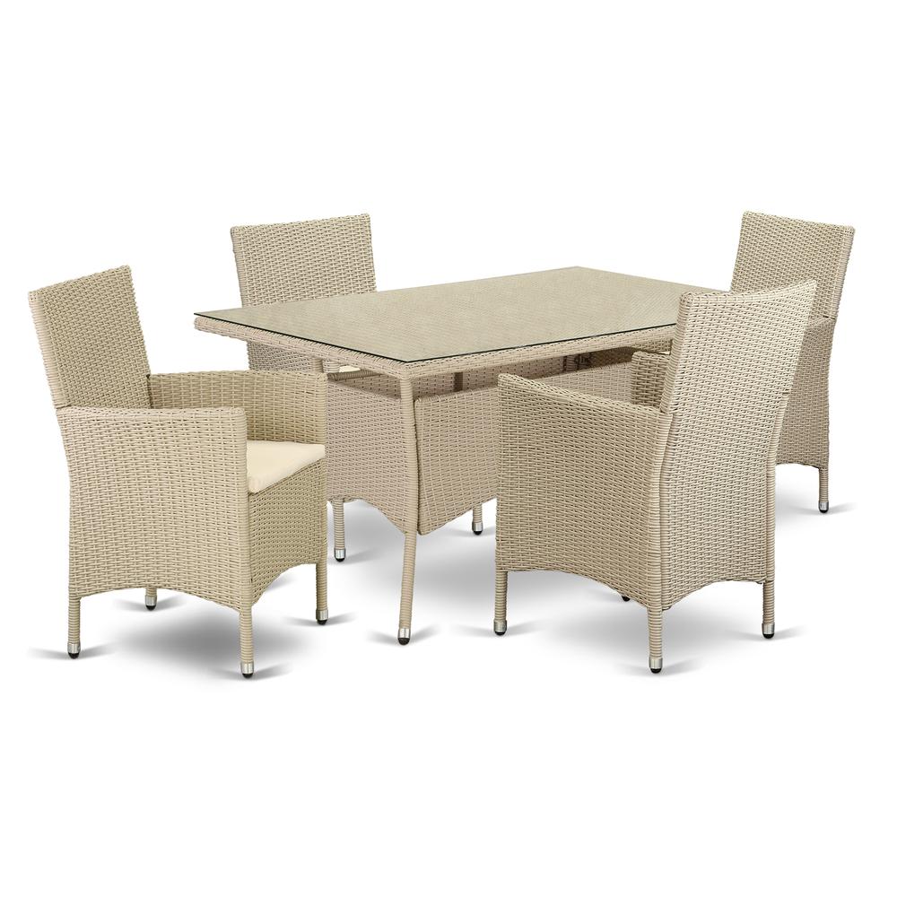 Wicker Patio Set Cream, VLVL5-53V