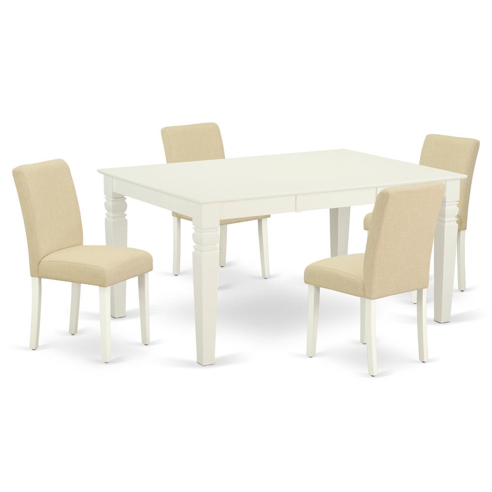 Dining Room Set Linen White, WEAB5-LWH-02