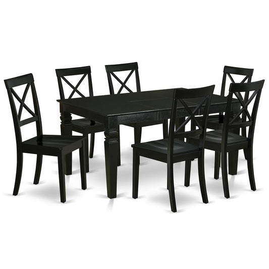 Dining Room Set Black, WEBO7-BLK-W