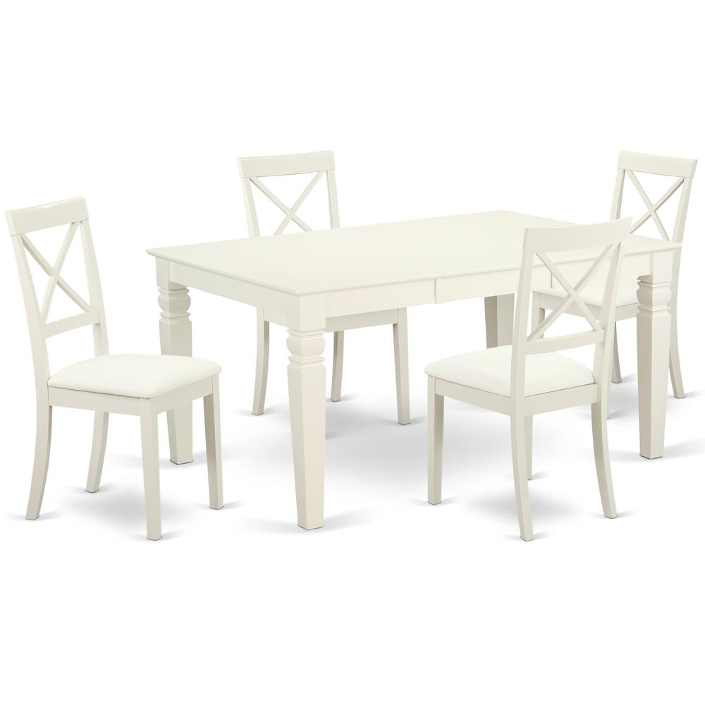 Dining Room Set Linen White, WEBO7-LWH-LC