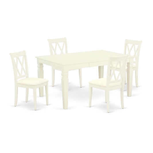 Dining Room Set Linen White, WECL5-WHI-C