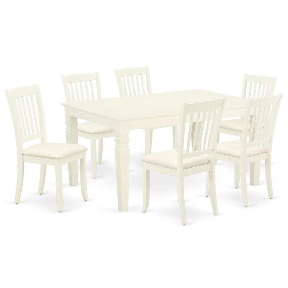 Dining Room Set Linen White, WEDA7-WHI-C