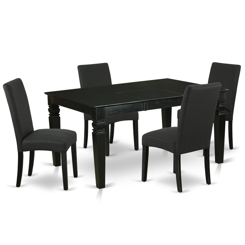 Dining Room Set Black, WEDR5-BLK-24