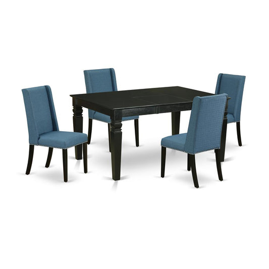 Dining Room Set Black, WEFL5-BLK-21