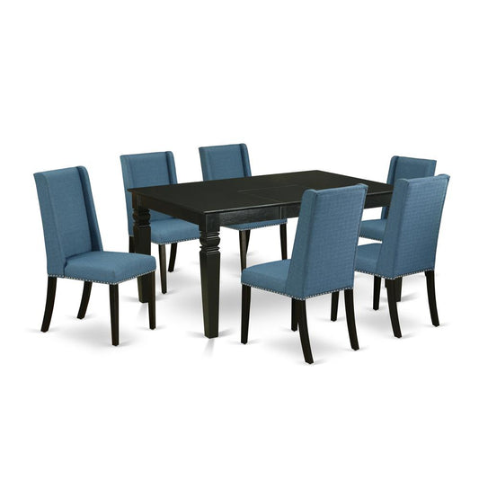 Dining Room Set Black, WEFL7-BLK-21