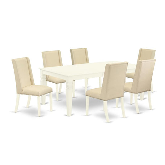 Dining Room Set Linen White, WEFL7-WHI-01