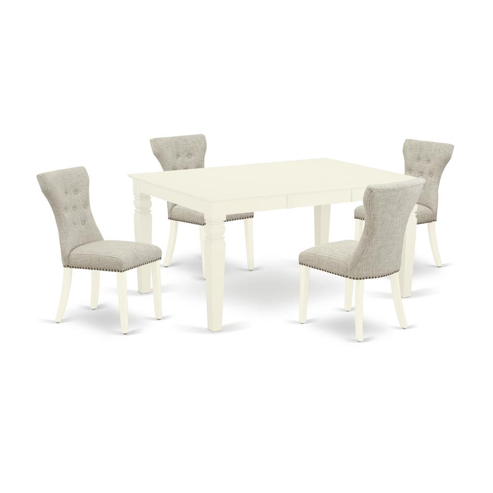 Dining Room Set Linen White, WEGA5-WHI-35