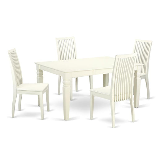 Dining Room Set Linen White, WEIP5-LWH-W