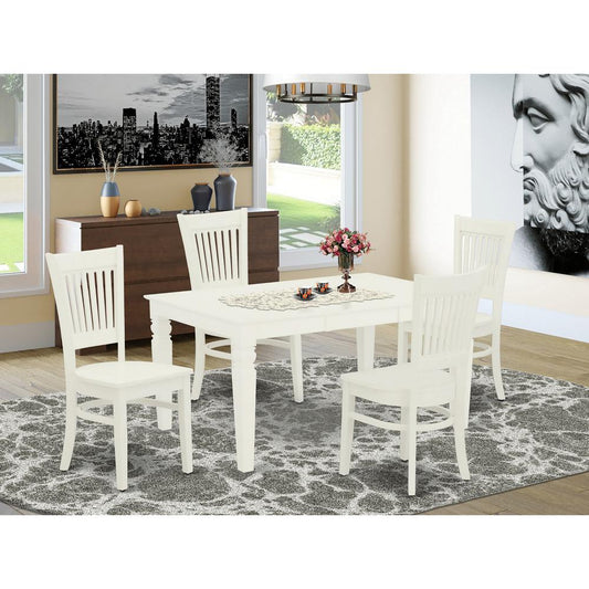 Dining Table- Table Leg Dining Chairs, WEVA5-LWH-W