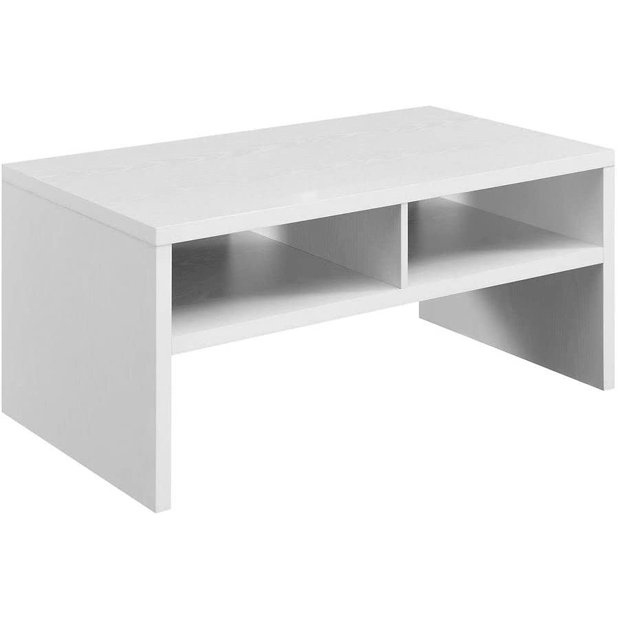 Northfield Admiral Deluxe Coffee Table with Shelves, White