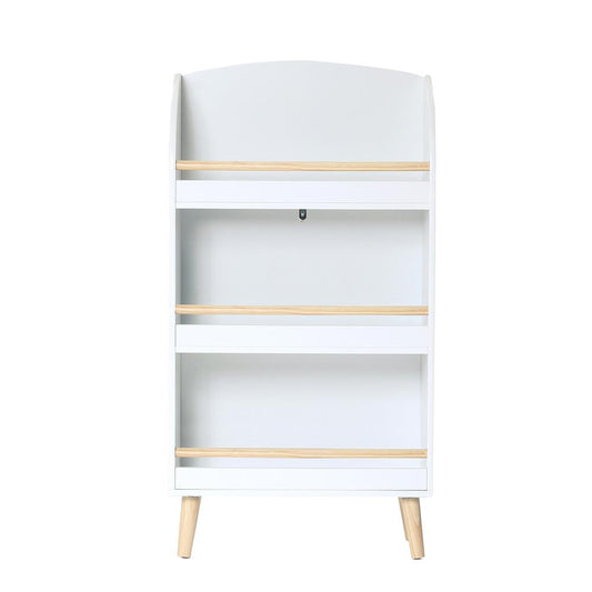 Children's Multi-Functional 3-Shelf Bookcase Toy Storage Bin, White