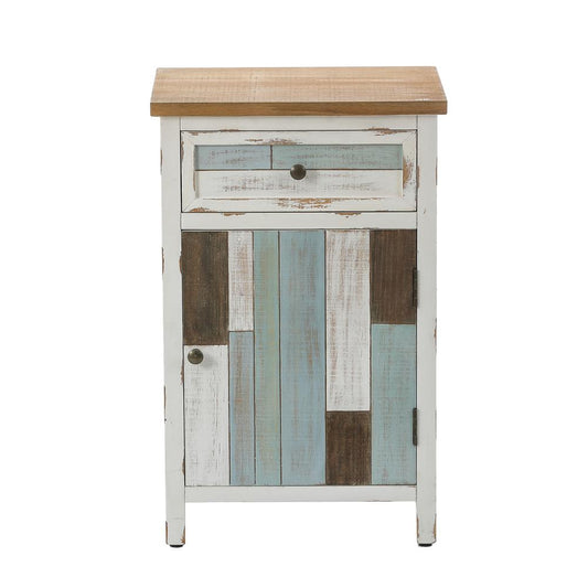 Multi-Color Wood Side Accent Table