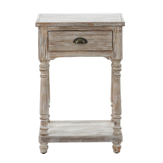 Weathered Wood Finish Side Accent Table