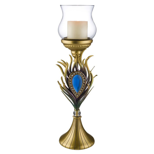 Peacock Plume Candleholder (Candle Not Included)