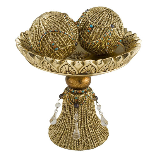 Auric Twists Decorative Bowl With Spheres