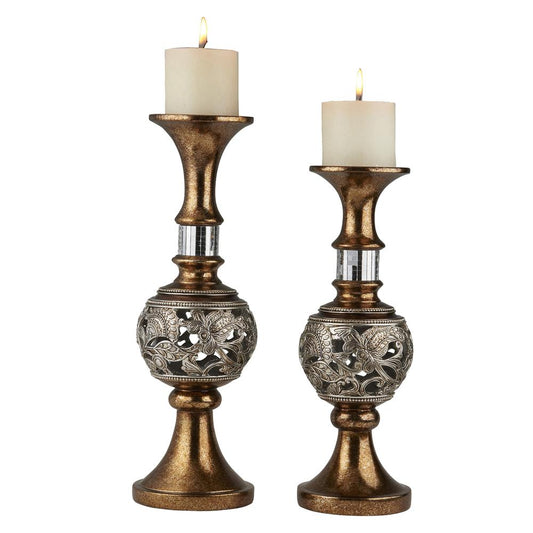 14" & 16”H Langi Candleholder Set (Candles Included)