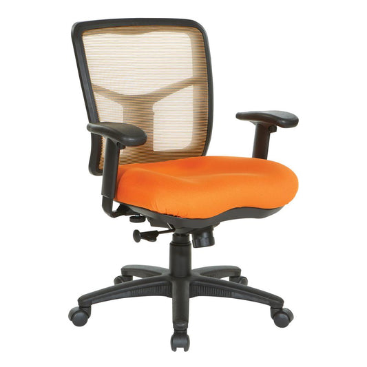 Orange Air Mist Mesh Back Chair with Orange Fabric Seat, 92555-9270