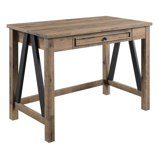 Quinton Writing Desk with Drawer in Salvage Oak, QTN1288-SLV