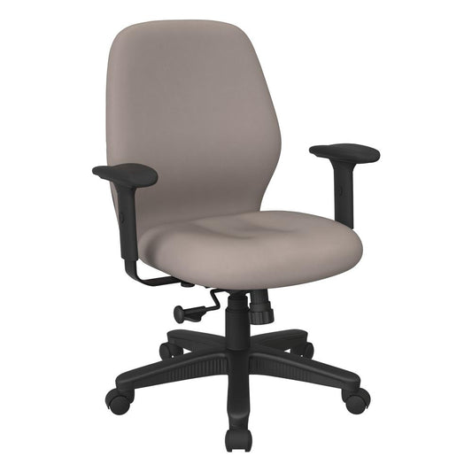 Mid Back 2-to-1 synchro Tilt Chair with 2 -Way Adjustable Soft padded Arms in Dillon Stratus fabric, 3121-R103