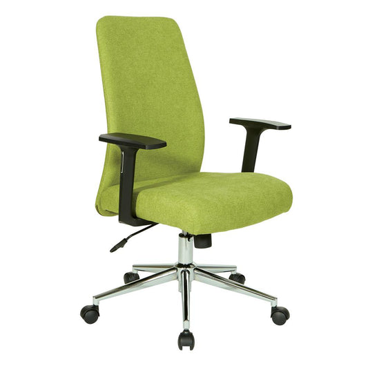 Evanston Office Chair in Basil Fabric with Chrome Base, EVA26-E21