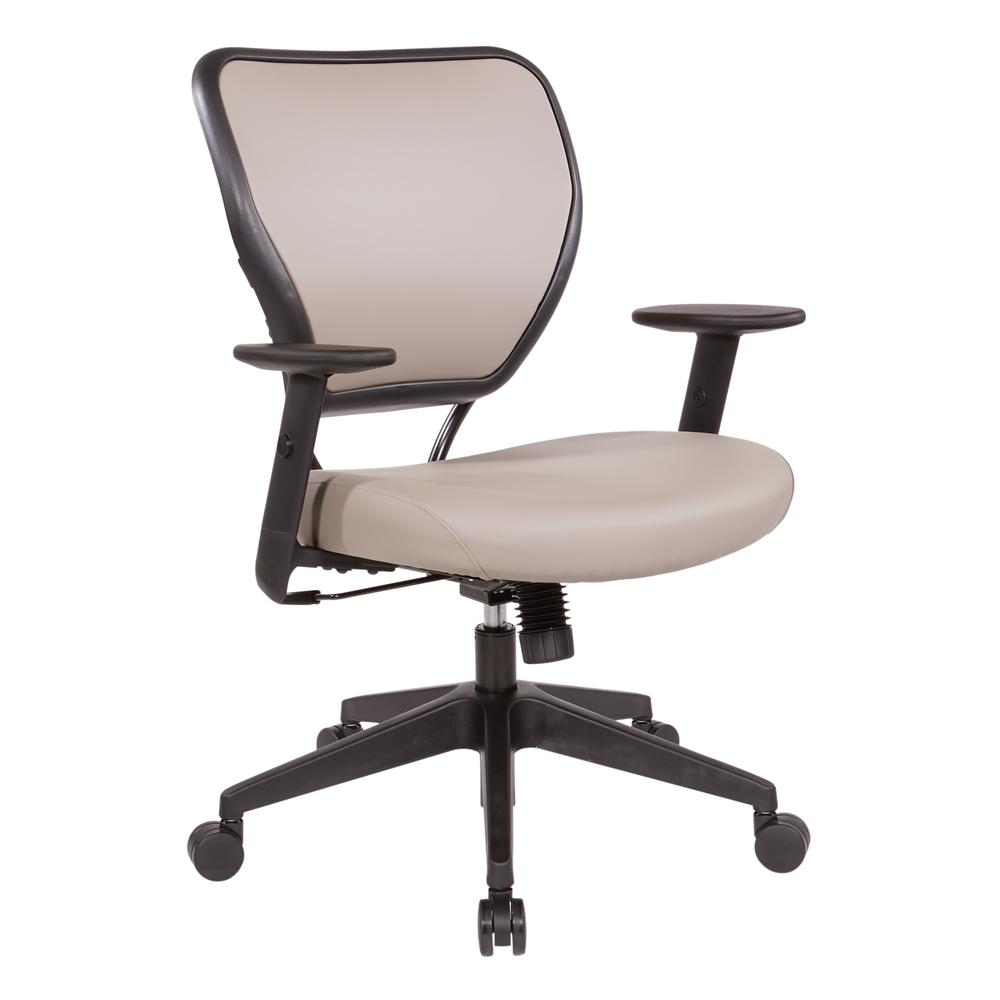 Antimicrobial Dillon Stratus Seat and Back Task Chair with Adjustable Angled Arms and Nylon Base, 5500D-R103