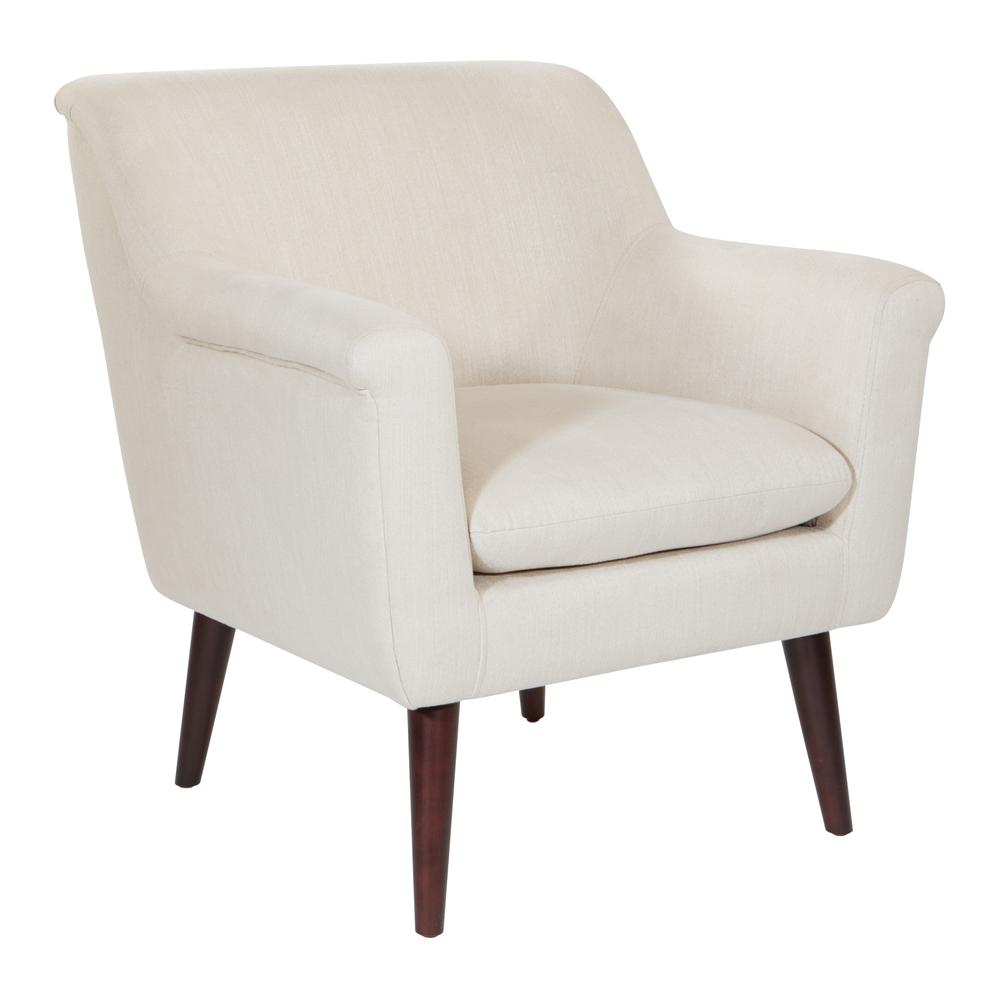 Dane Accent Chair in Wheat fabric with a Dark Coffee Finish Legs , BP-DANAC-F47