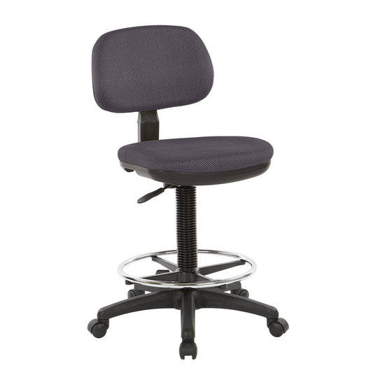 Sculptured Seat and Back Drafting Chair in Diamond Jet, DC517-297